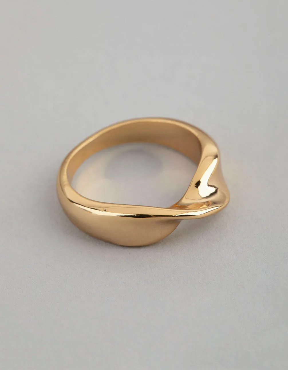 18ct Gold Plated Brass Twisted Ring