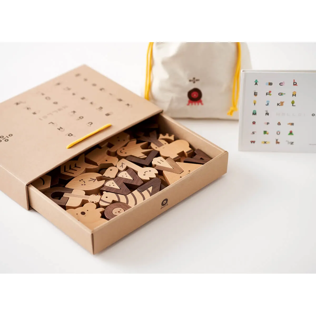 Alphabet Wooden Blocks Play Set by Oioiooi