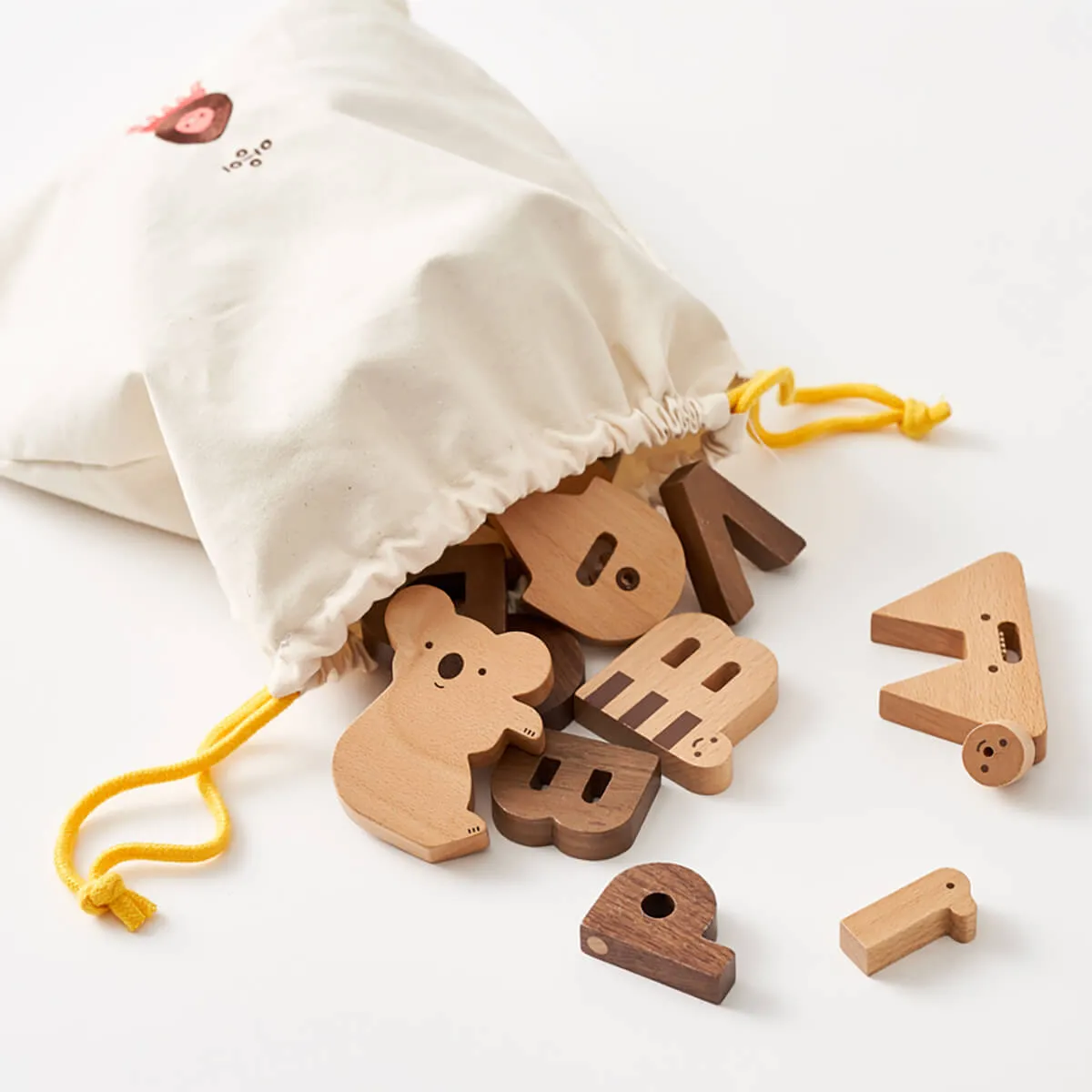 Alphabet Wooden Blocks Play Set by Oioiooi