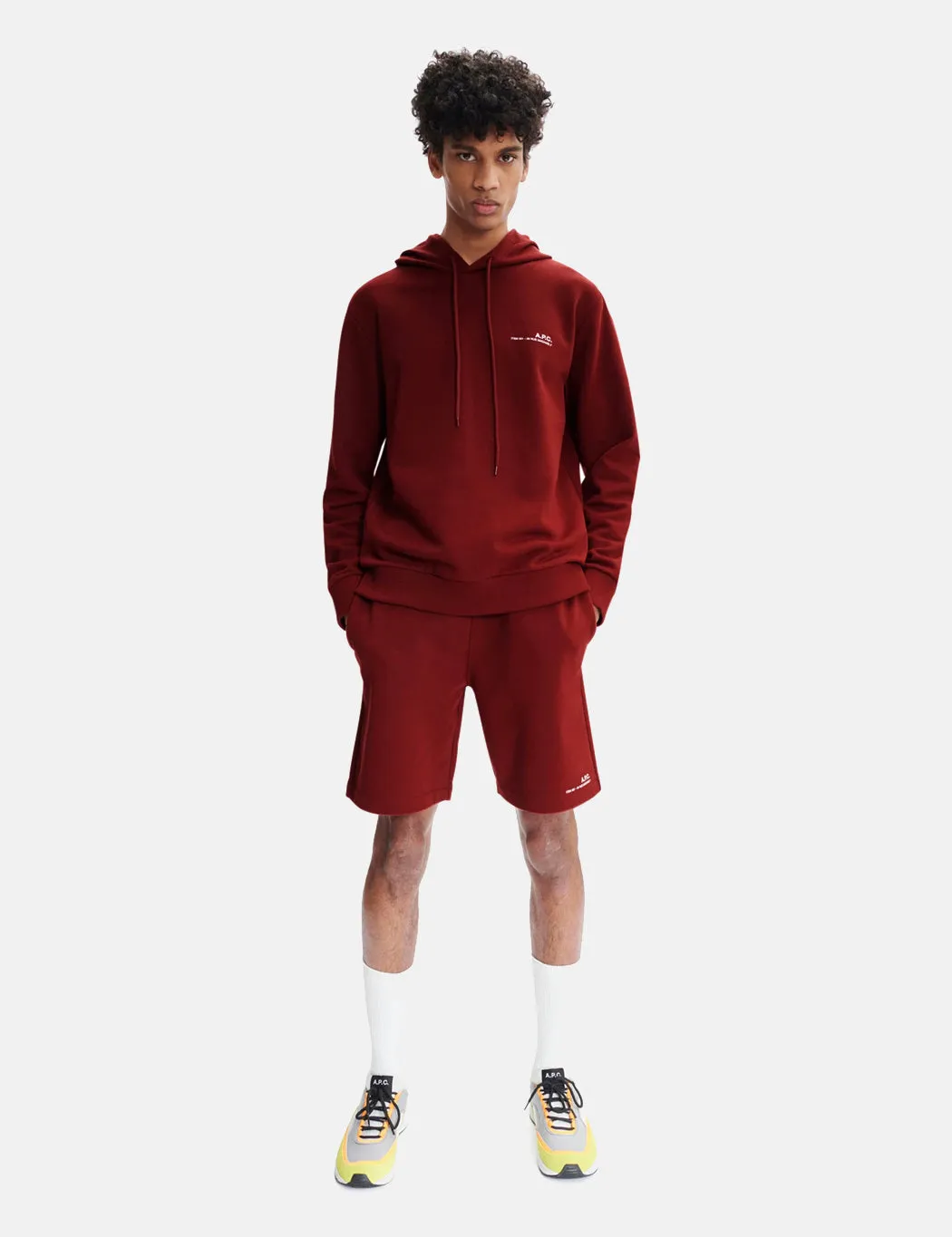 A.P.C. Item Hooded Sweatshirt - Dark Red