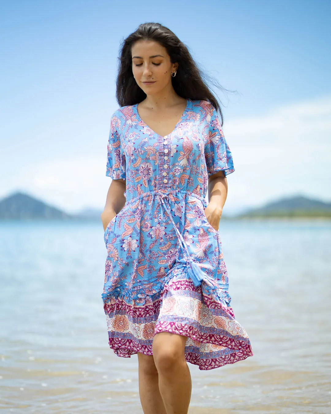 Aqua Sunbird Short Dress