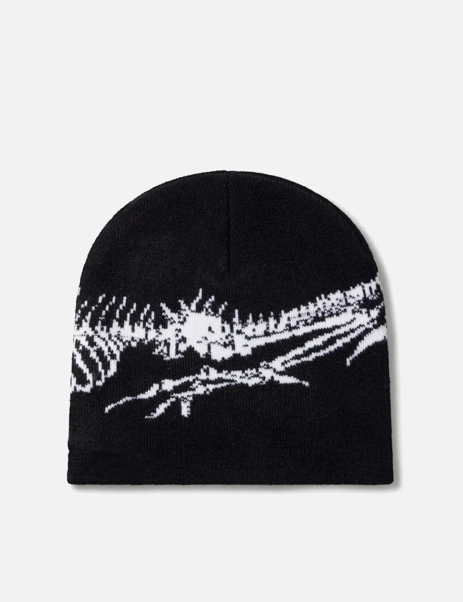 Aries Dragon Skeleton Beanie Hat - Black