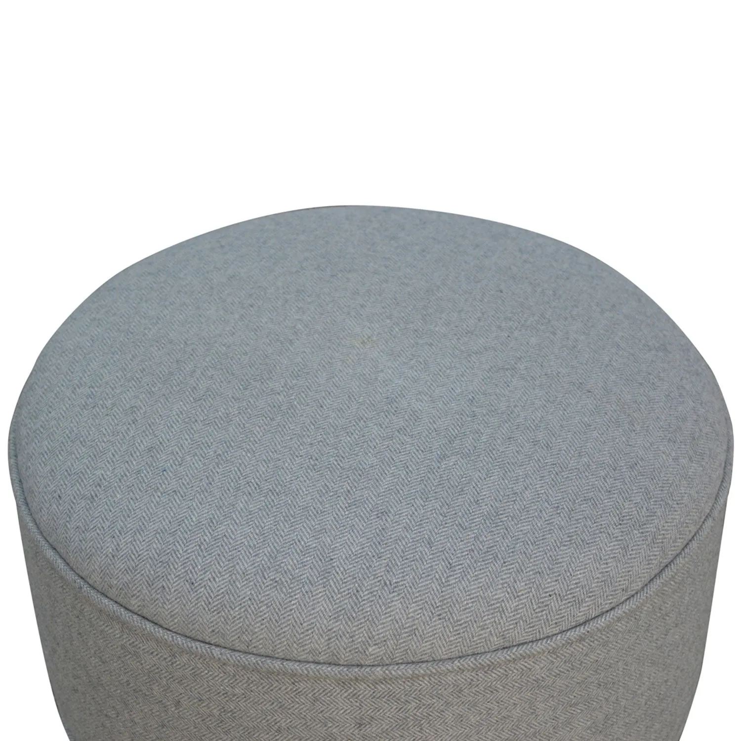 Ashley Tweed Grey Fabric Round Footstool