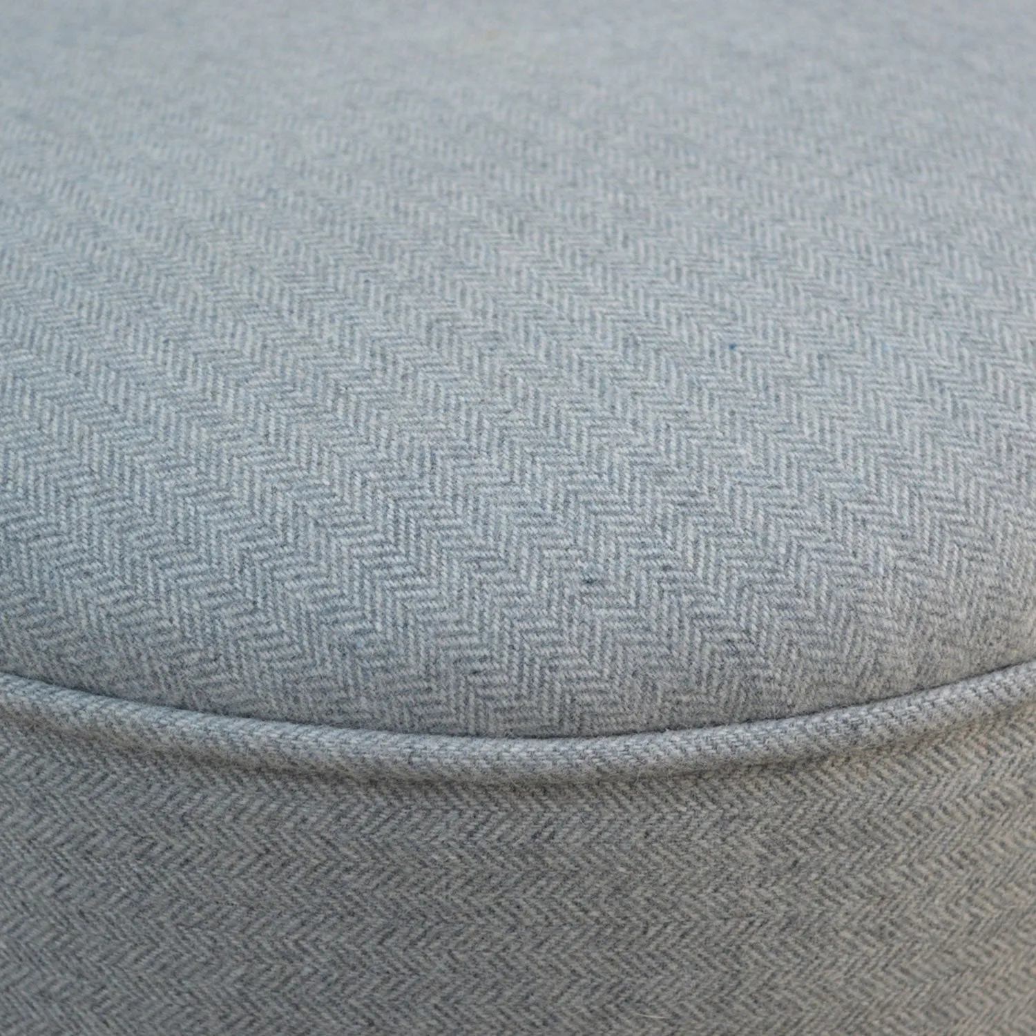 Ashley Tweed Grey Fabric Round Footstool