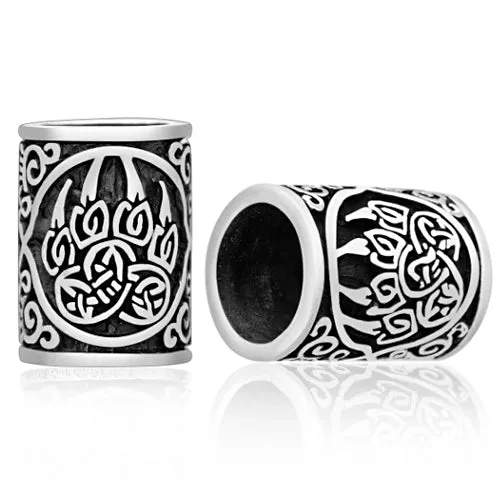 Berserker Bear Beard Bead - Sterling Silver