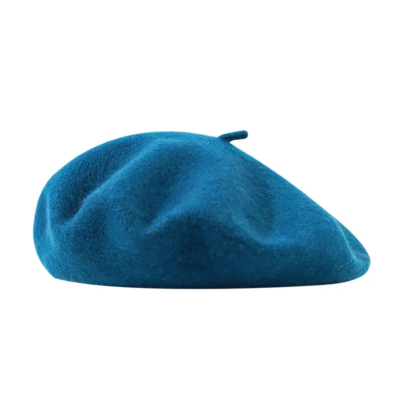 Biz Wool Woolen Painter's Hat Solid Color Beret