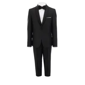 Black Glitter Trim Suit