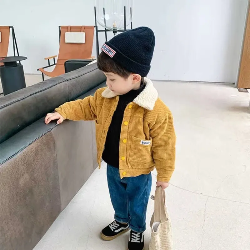 Boys Coat Jacket Outwear Tops Cotton 2024 Corduroy Thicken plus Velvet Winter Autumn plus Size Overcoat Children'S Clothes