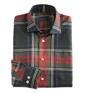 Calder Carmel Christmas Plaid Long Sleeve Sport Shirt