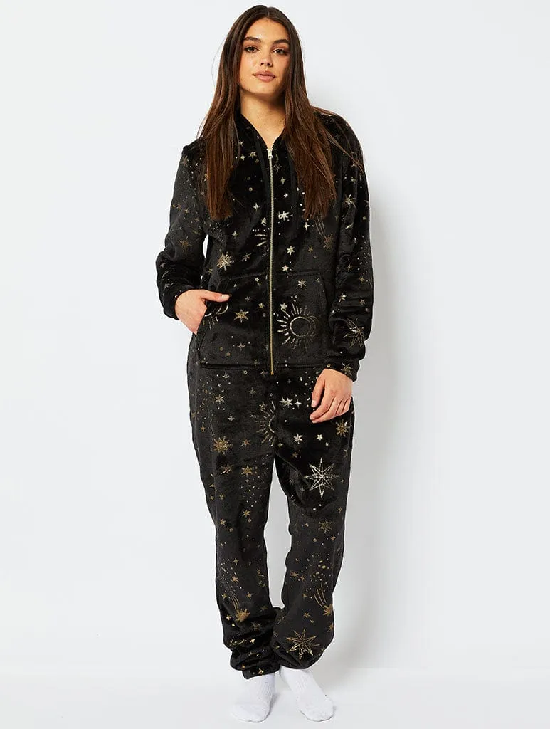 Celestial Starry Night Fleece Onesie