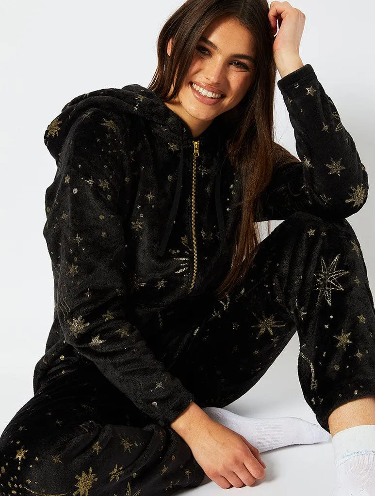 Celestial Starry Night Fleece Onesie