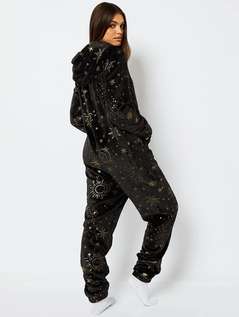 Celestial Starry Night Fleece Onesie