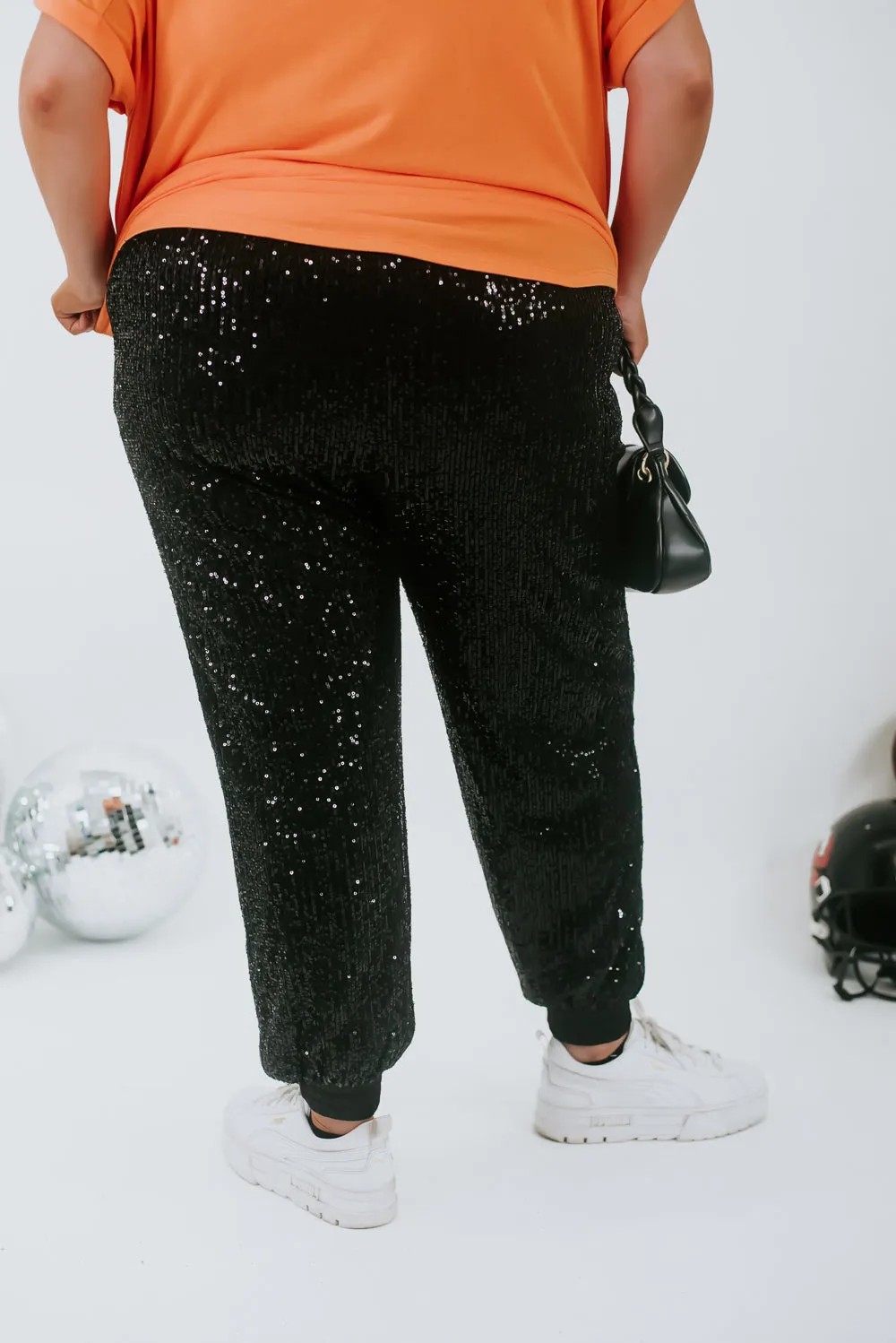 Change Of Pace Sequin Jogger, Black