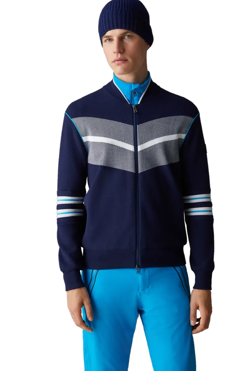 Charles Racing Knit Zip-Up Jacket