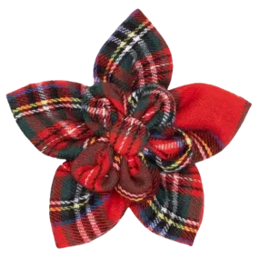 Collar Flower | Ruby Red Plaid