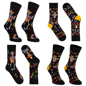 Colorful Skull Jacquard Trendy Socks Cotton Street Fashion