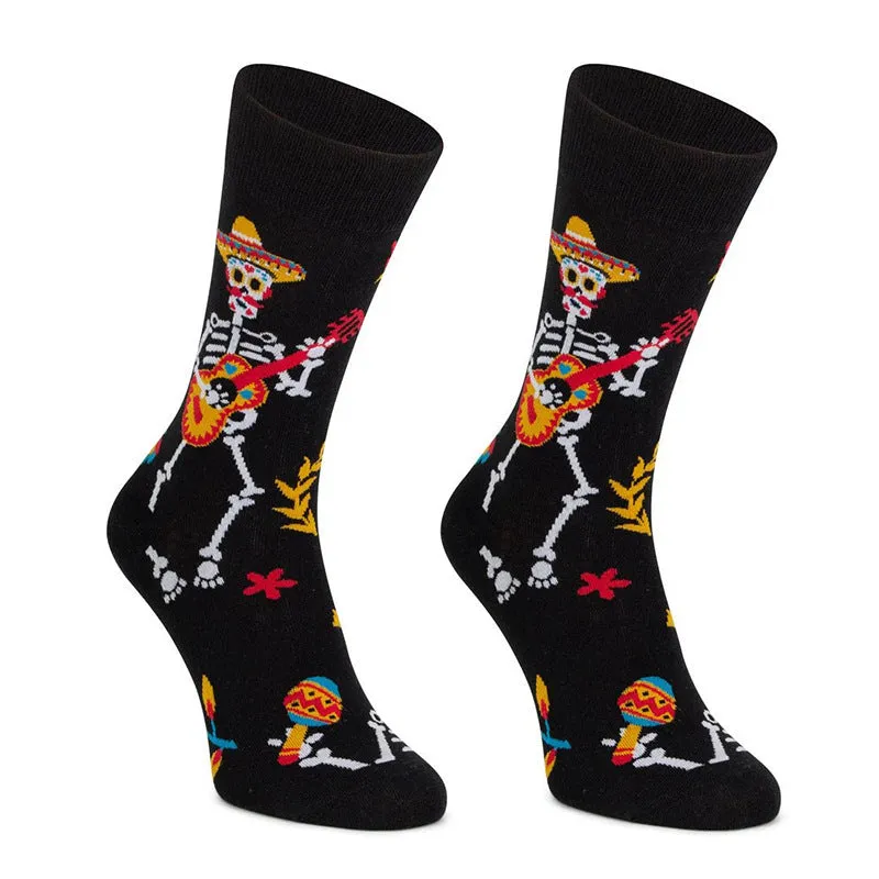 Colorful Skull Jacquard Trendy Socks Cotton Street Fashion