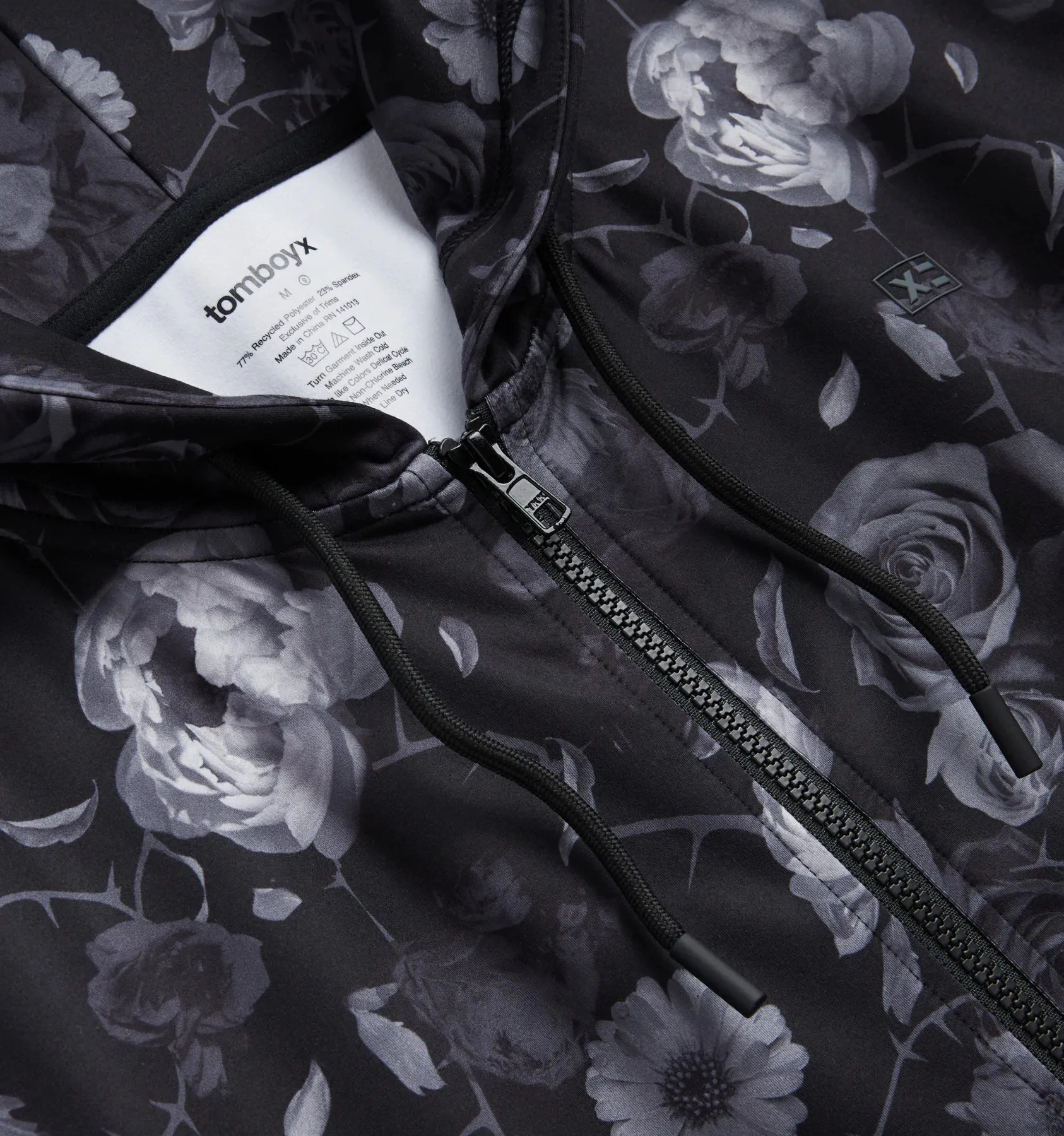 Cozy Luxe Full Zip Hoodie - Dark Floral Remedies