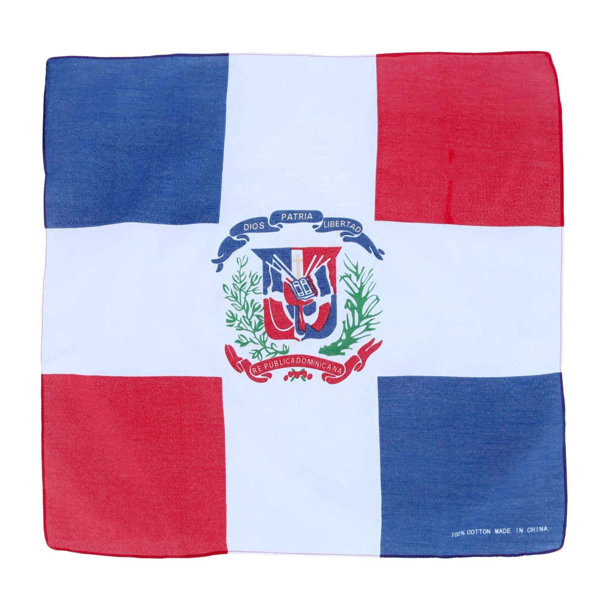 CTM® Cotton Dominican Republic Flag Bandana Set (Pack of 12)