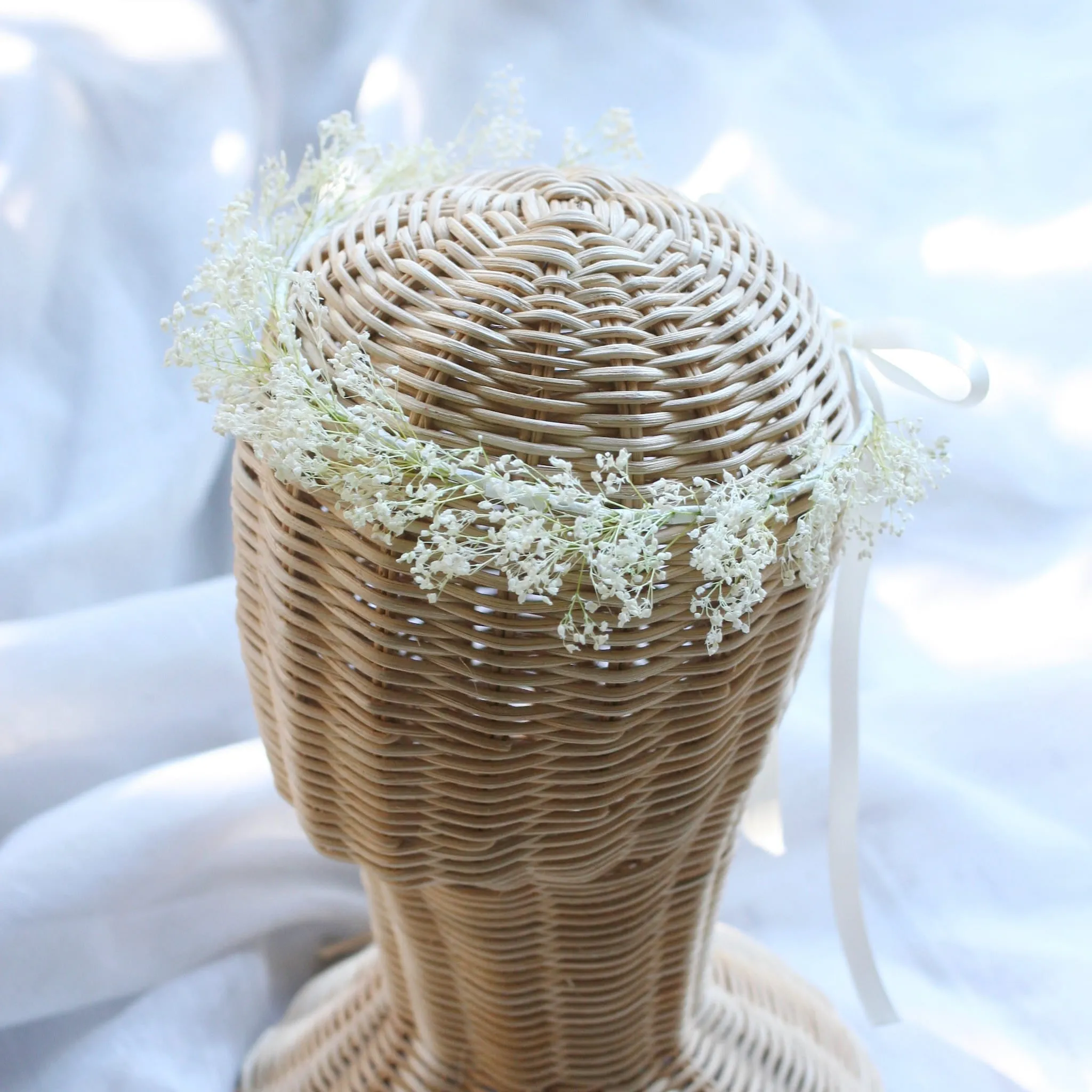 Dainty Baby's Breath Flower Crown FAIRY