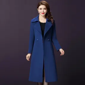 Double Silk Women's Mid-Length Trench Coat