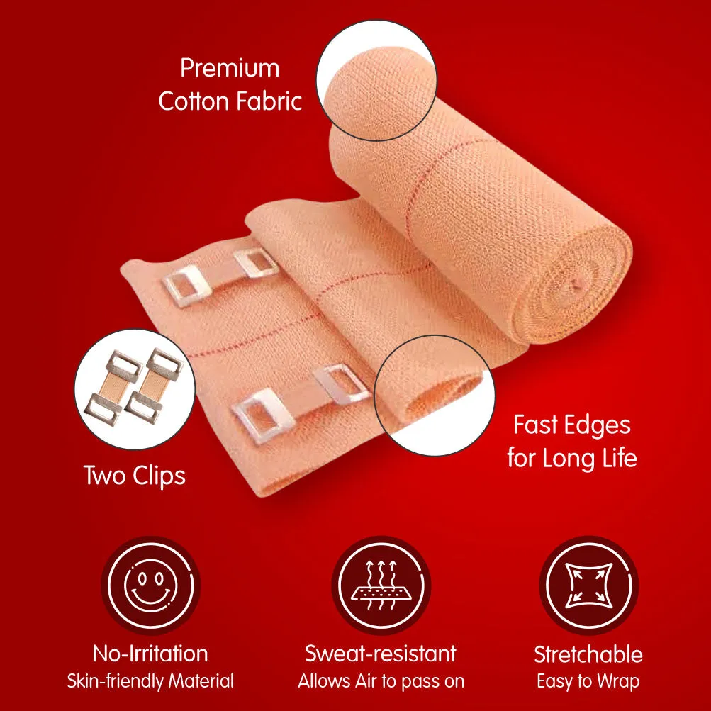 Dr. Ortho Elastic Crepe Bandage - 10cm x 4mt (Pack of 2)