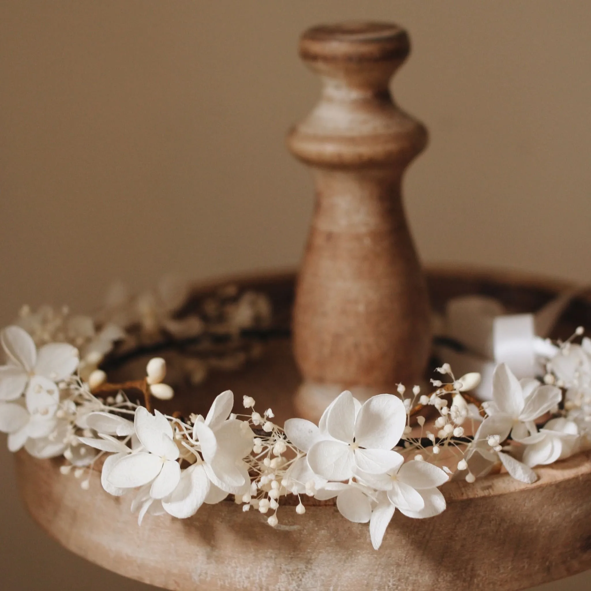 Everlasting Flower Crown DAINTY WHITE