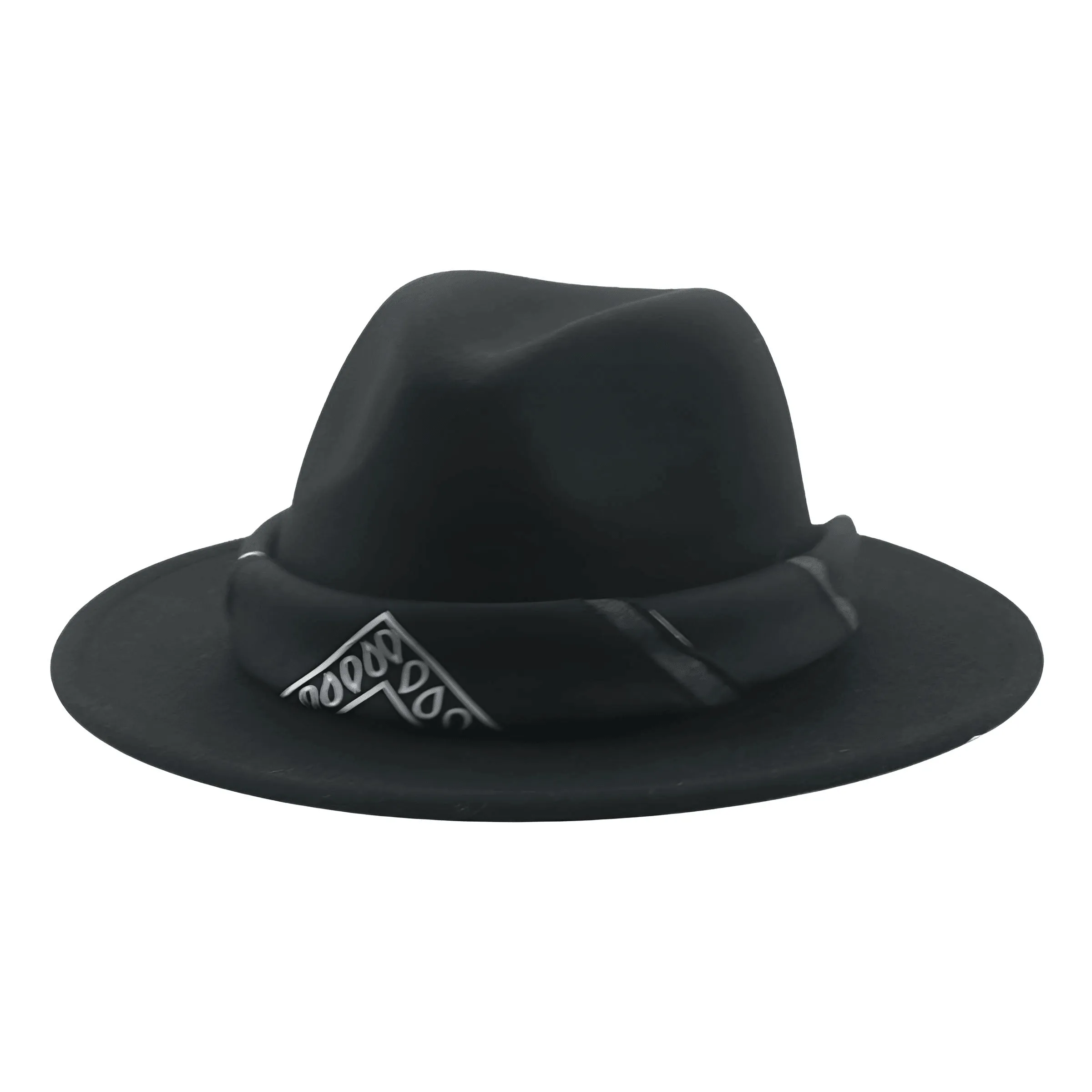 Fedora Hat With Decorative Bandana