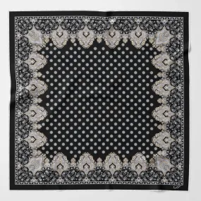 Filippo - Hand Rolled Silk Neckerchief - Black