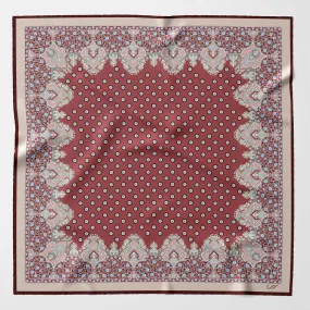 Filippo - Hand Rolled Silk Neckerchief - Venetian Red