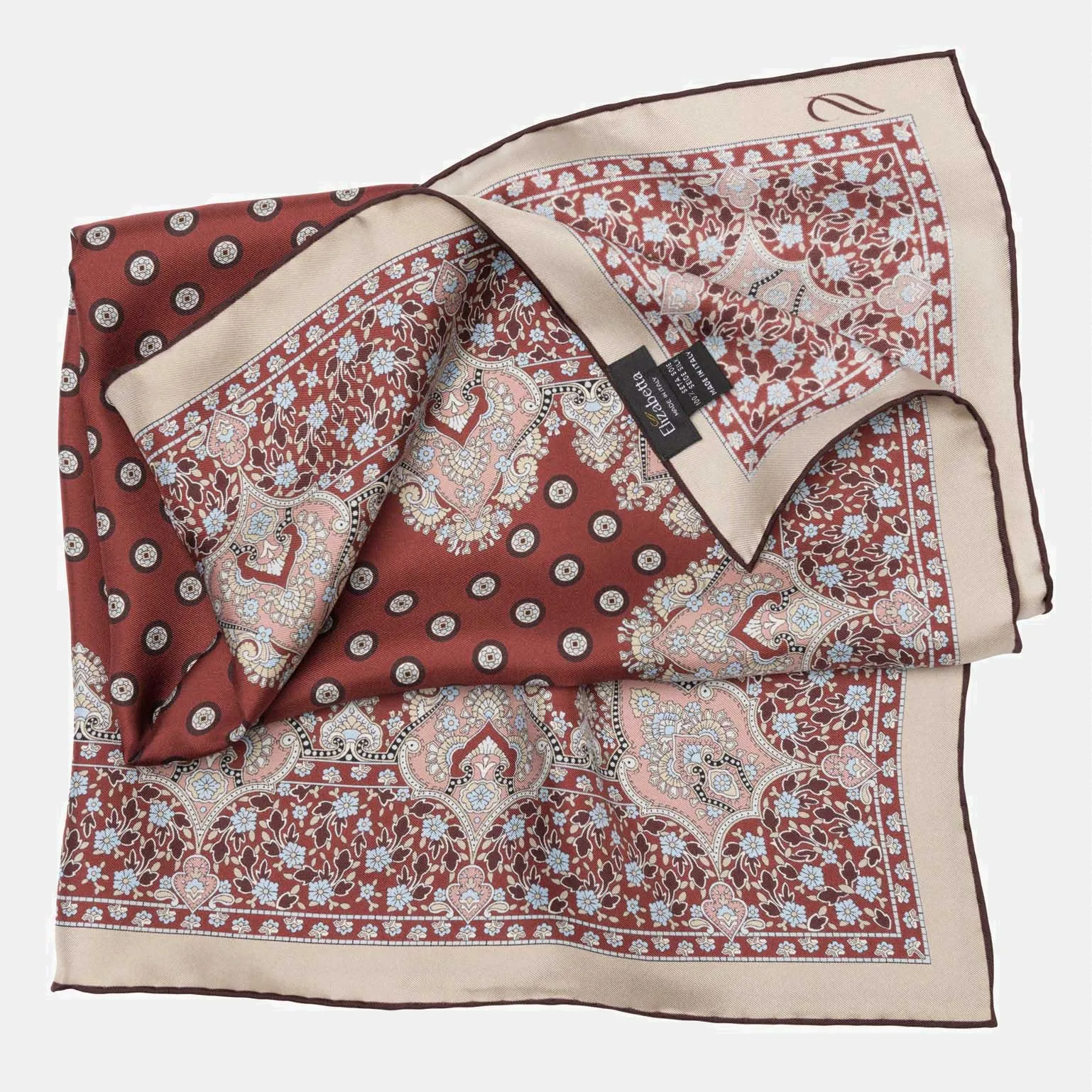 Filippo - Hand Rolled Silk Neckerchief - Venetian Red