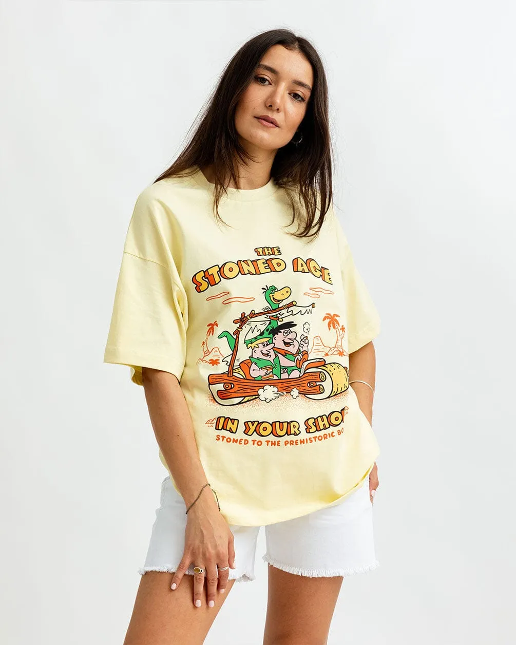 Flinstones Printed Oversized Tee