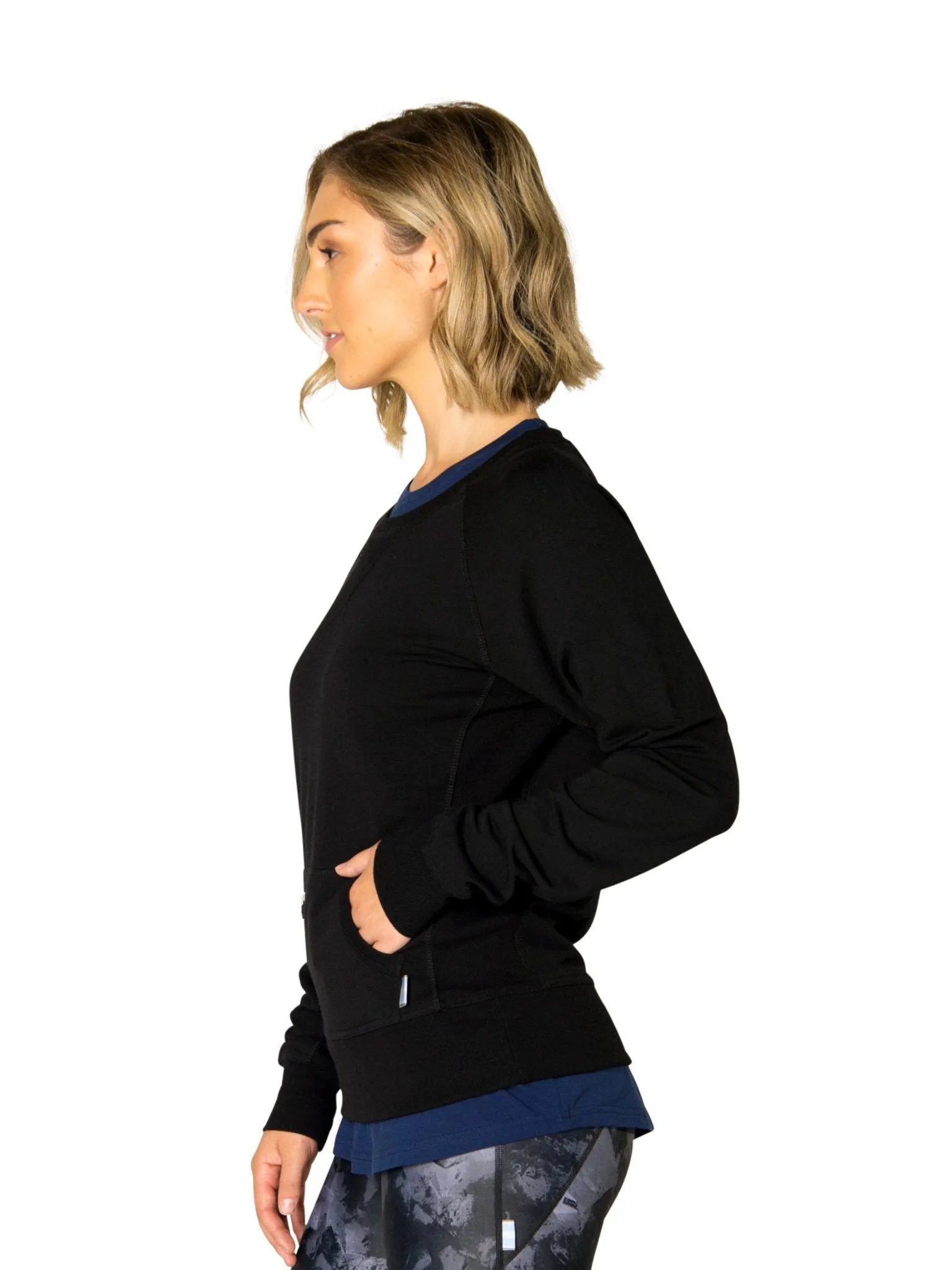 HARRIET CREW NECK SWEATER - BLACK