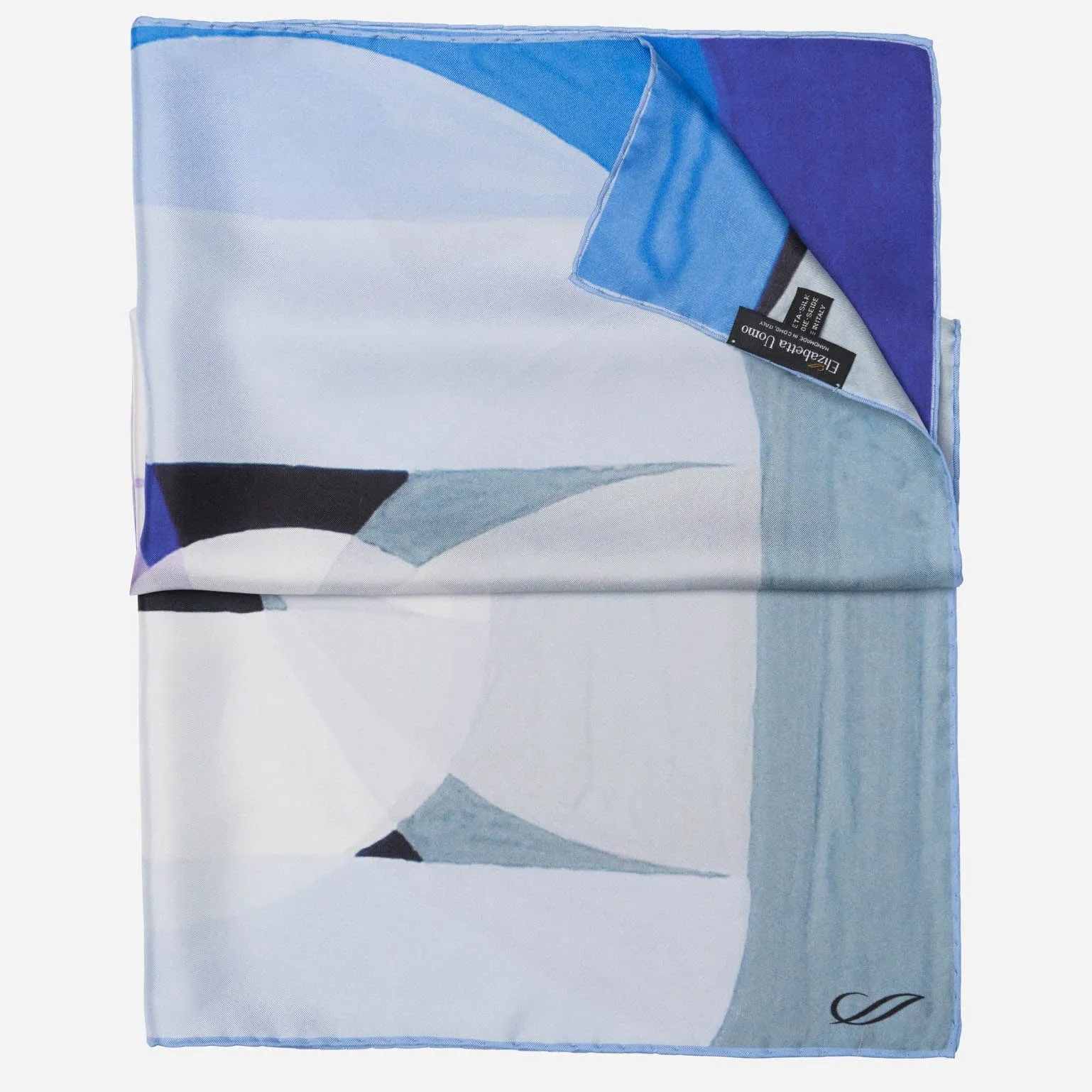 Jazz - Hand Rolled Silk Neckerchief - Blue