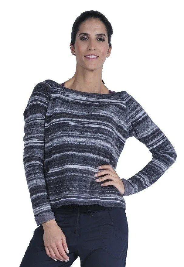 Last Chance! Bia Brazil Activewear Light Weight Sweatshirt TT4440 Charcoal Stripes