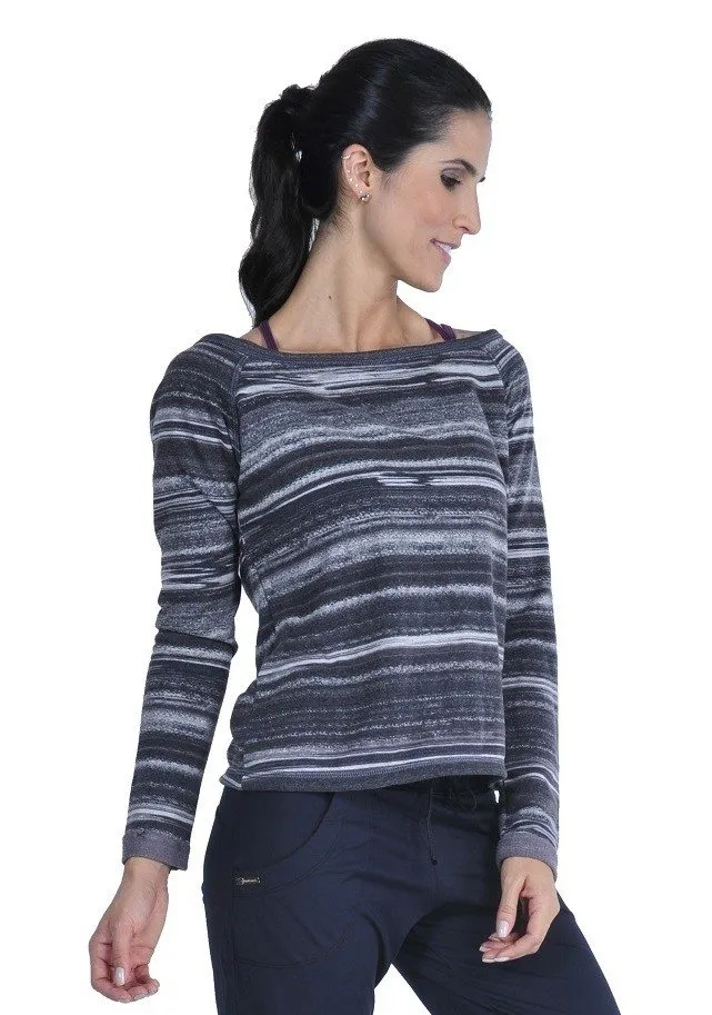 Last Chance! Bia Brazil Activewear Light Weight Sweatshirt TT4440 Charcoal Stripes