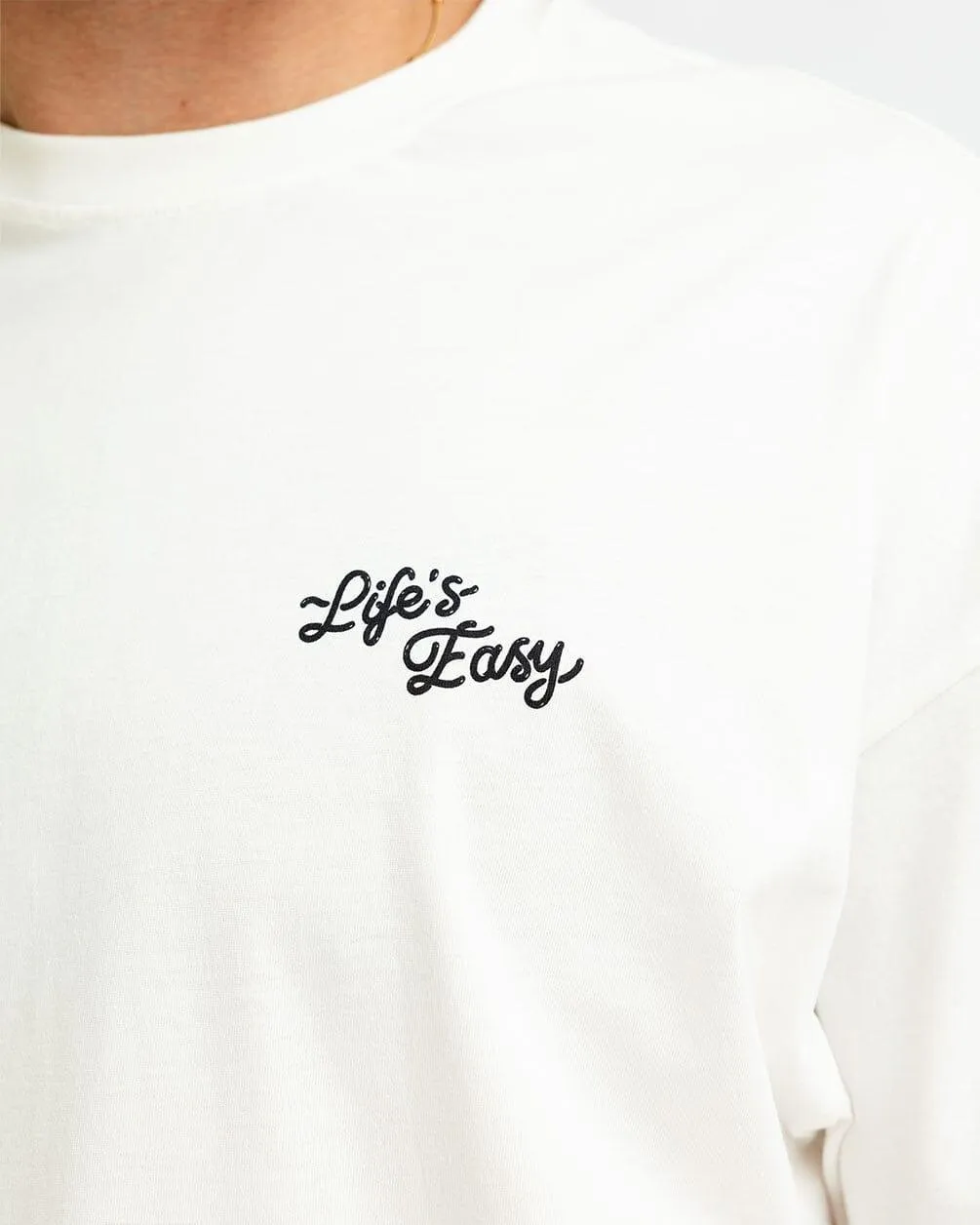 Life's Easy Printed Oversized Tee