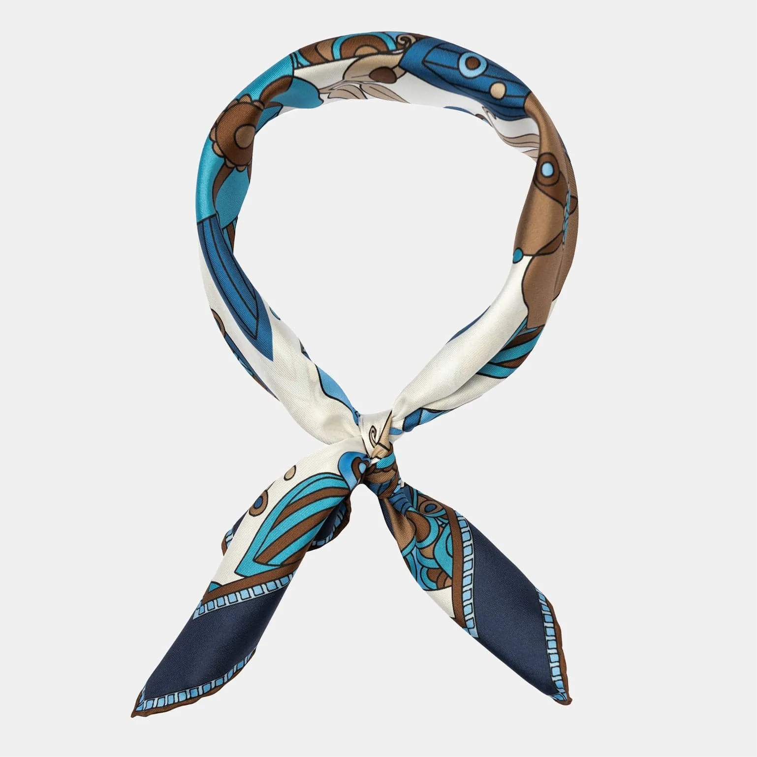 Lombardi - Hand Rolled Silk Neckerchief - Blue