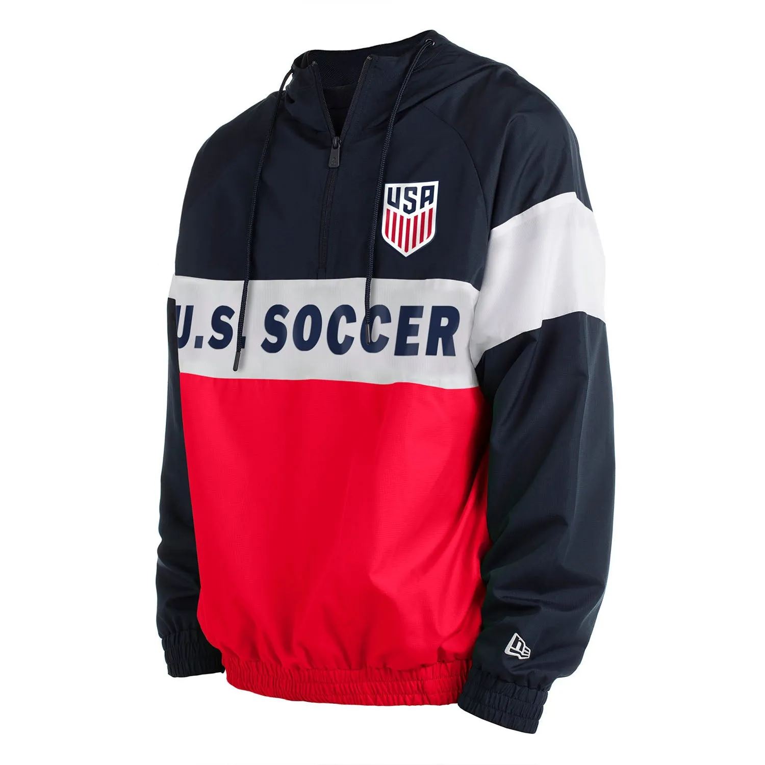 Men's New Era USMNT Rip Stop 1/4 Zip Pullover Hoodie