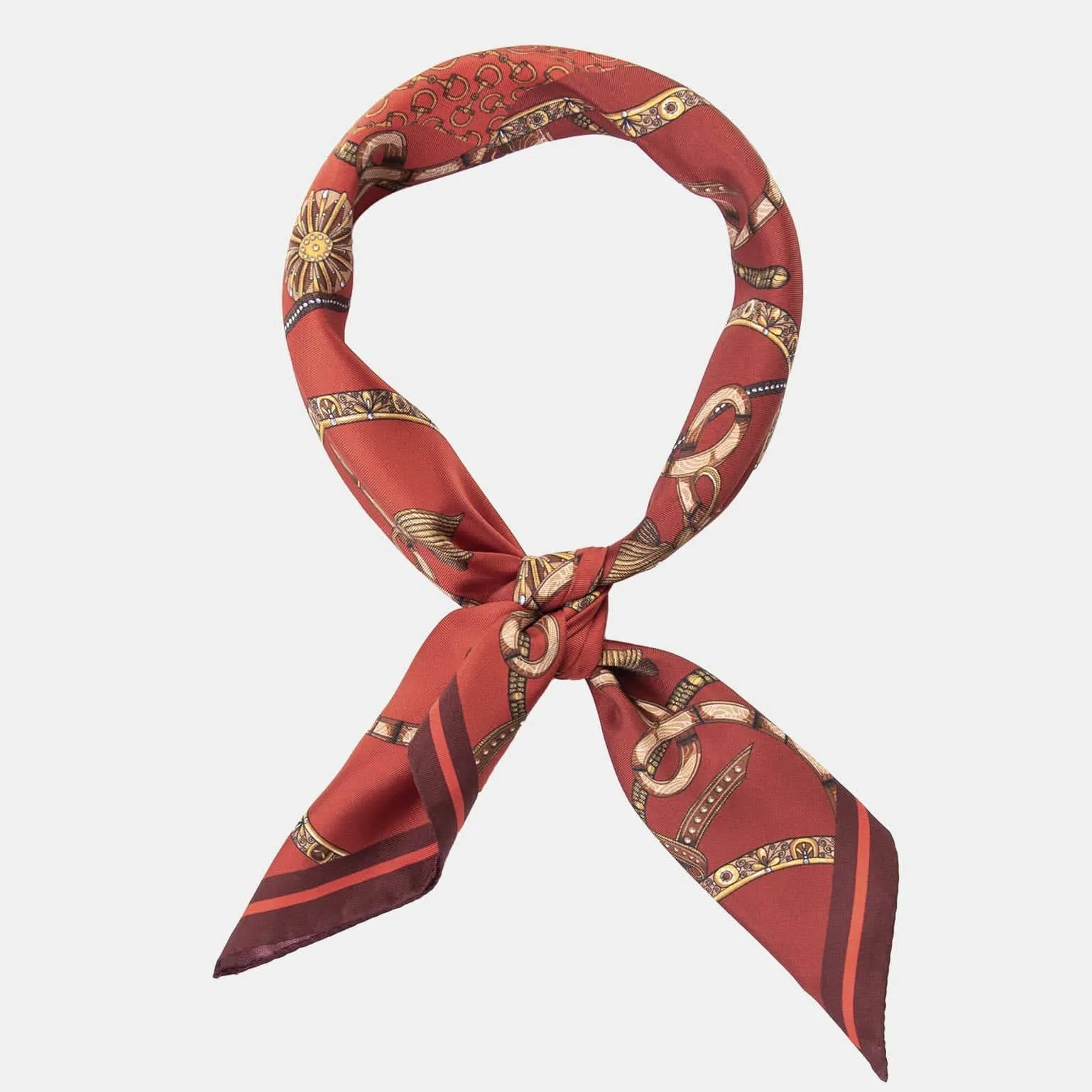 Merano - Silk Neckerchief - Barn Red