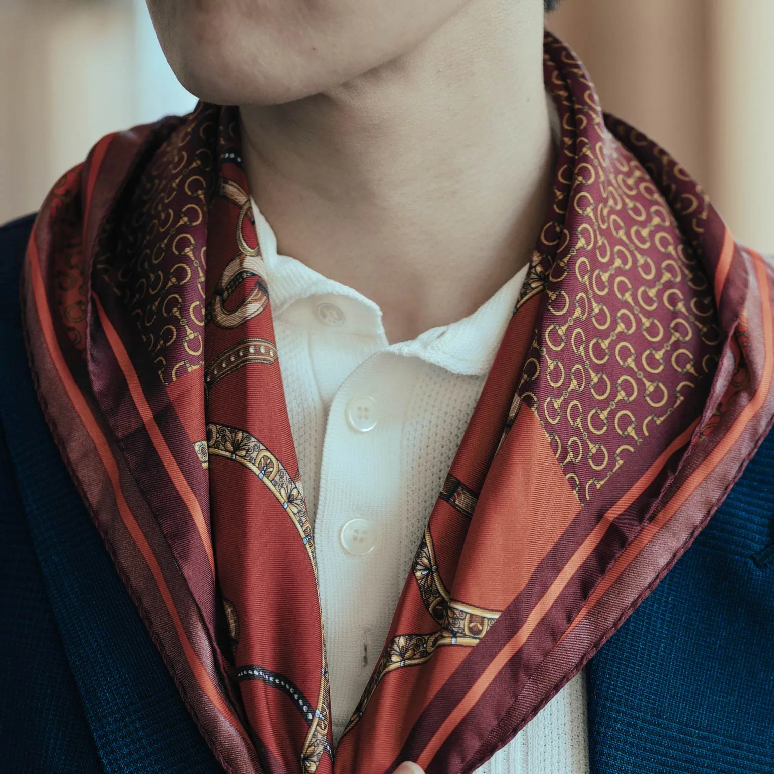 Merano - Silk Neckerchief - Barn Red