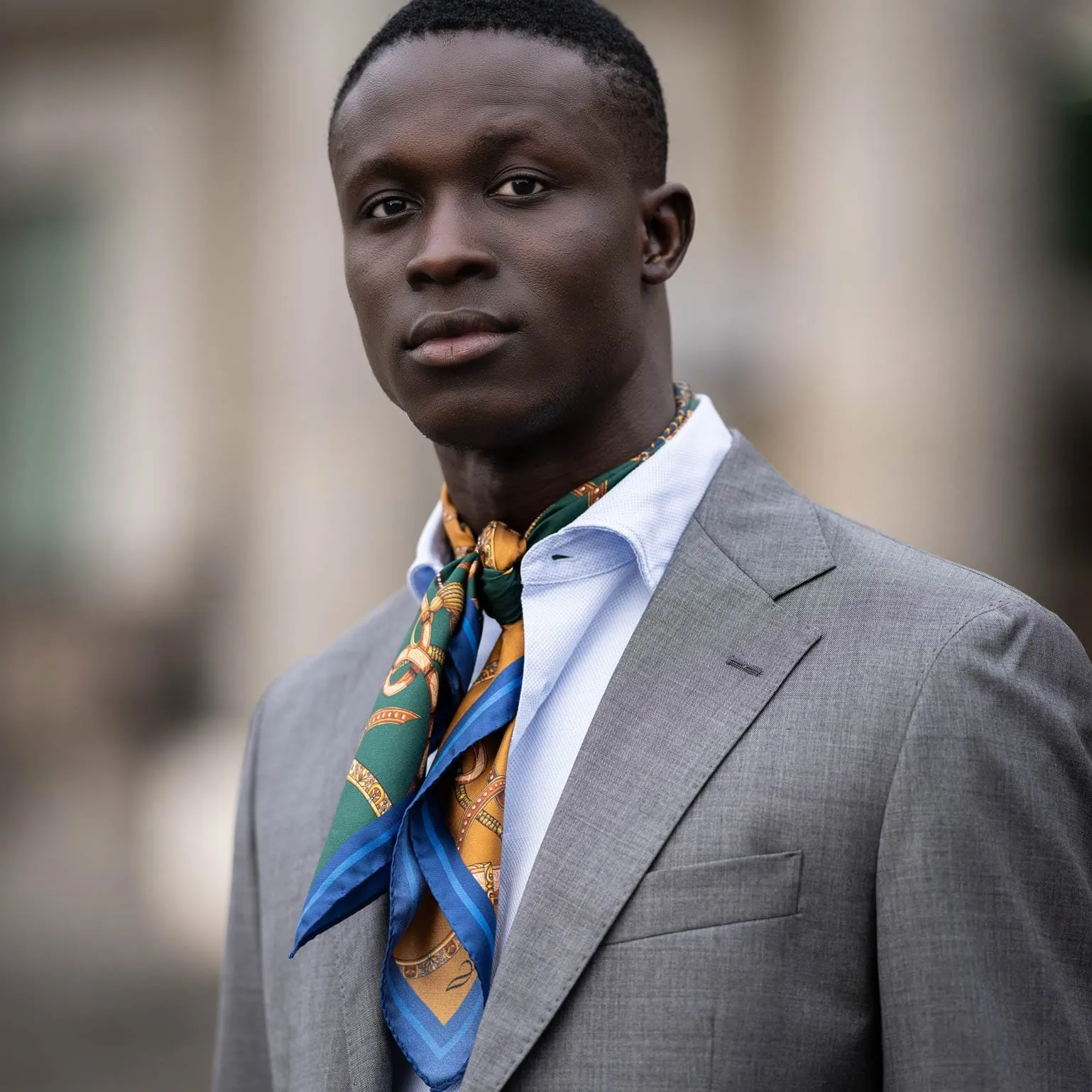 Merano - Silk Neckerchief - Blue