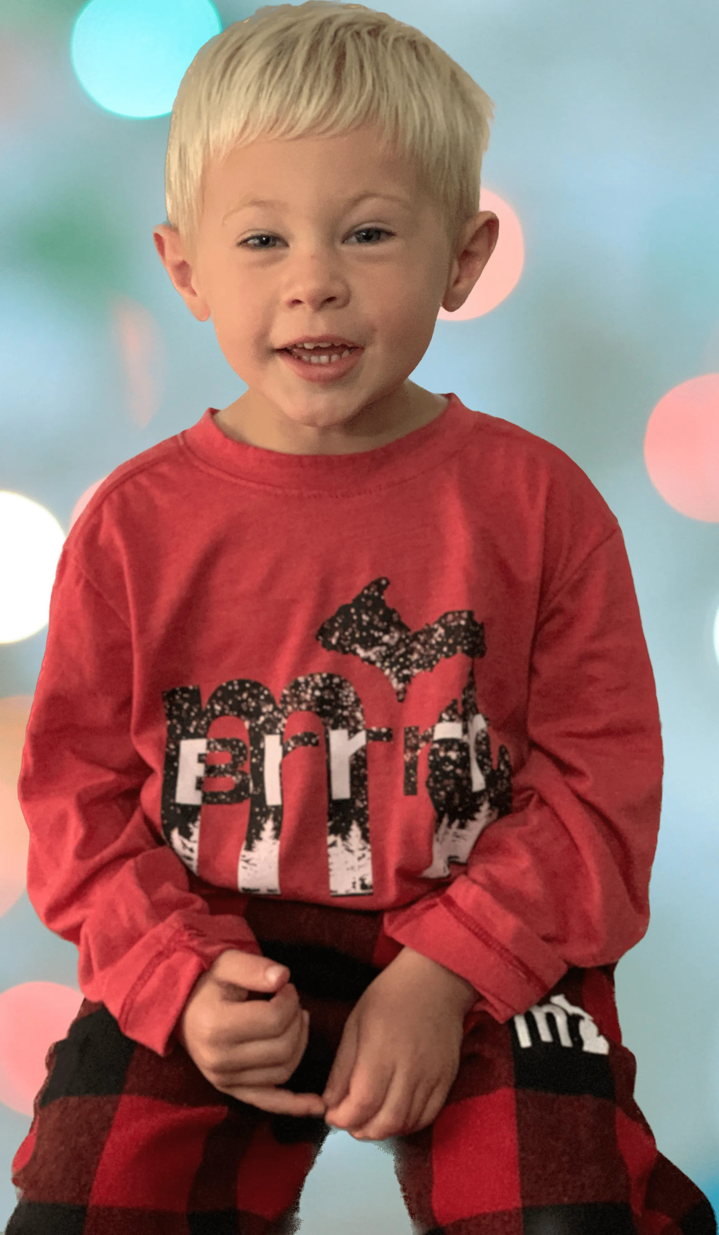 mi Kids Plaid Christmas Pajamas