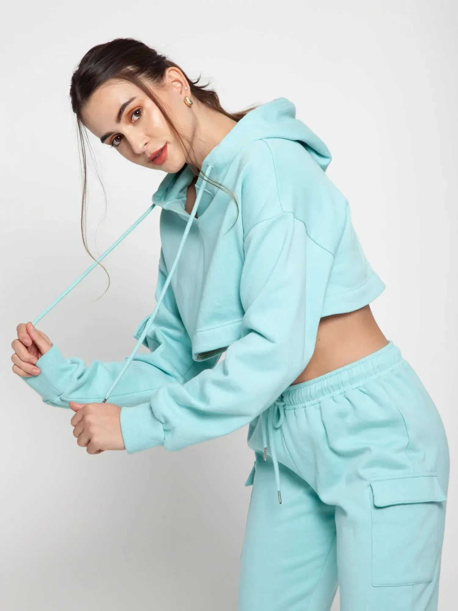 Mint Adjustable Length Hoodie