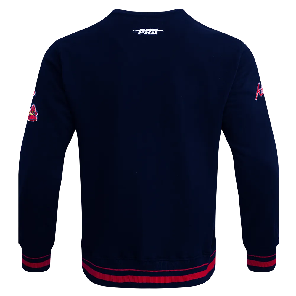 MLB ATLANTA BRAVES MASHUP LOGO MEN'S CREWNECK (MIDNIGHT NAVY)