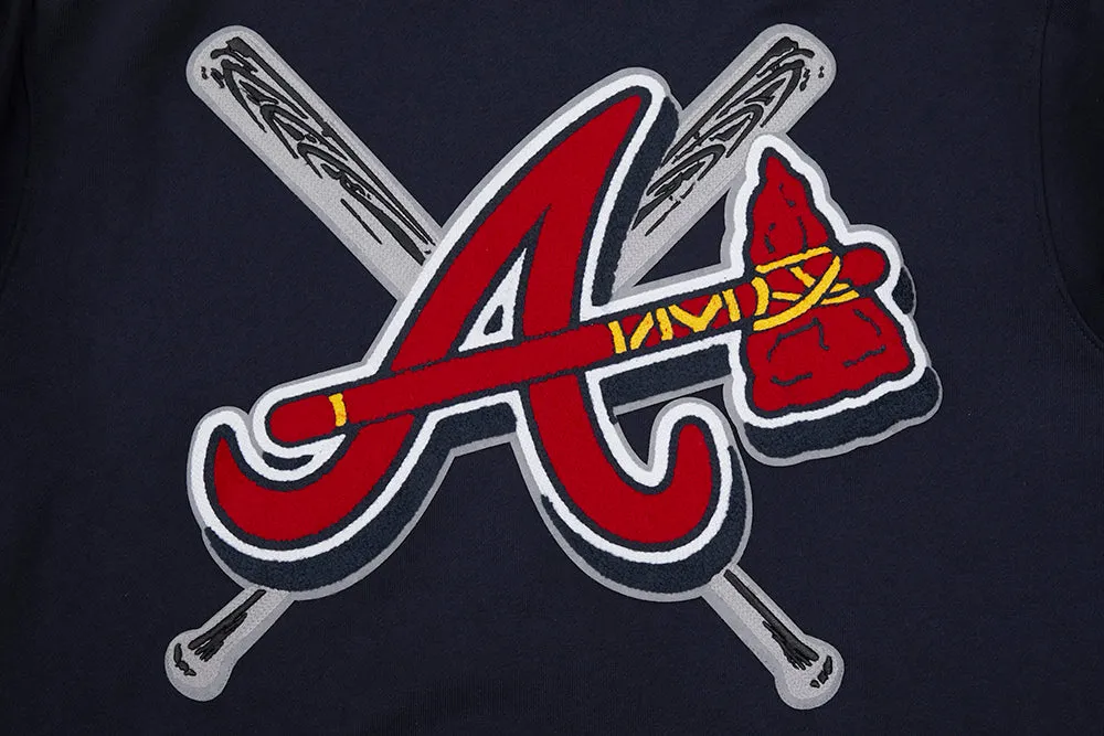 MLB ATLANTA BRAVES MASHUP LOGO MEN'S CREWNECK (MIDNIGHT NAVY)