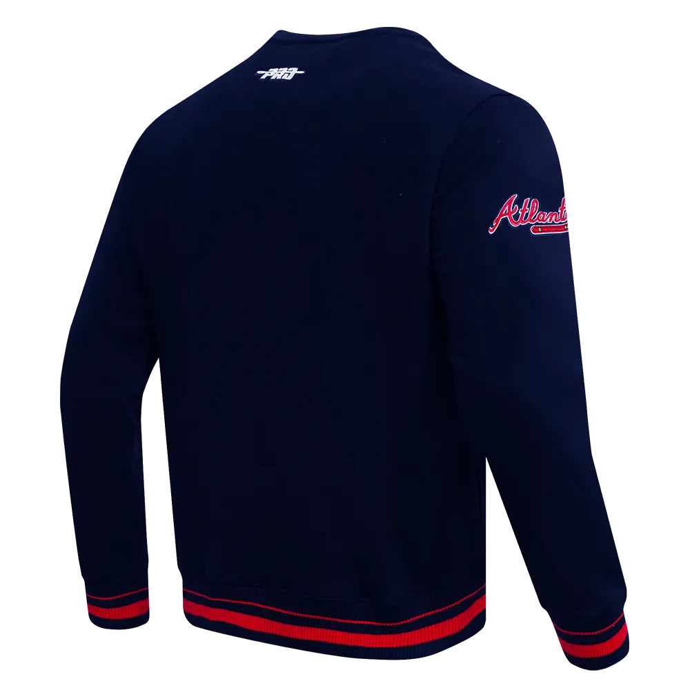 MLB ATLANTA BRAVES MASHUP LOGO MEN'S CREWNECK (MIDNIGHT NAVY)