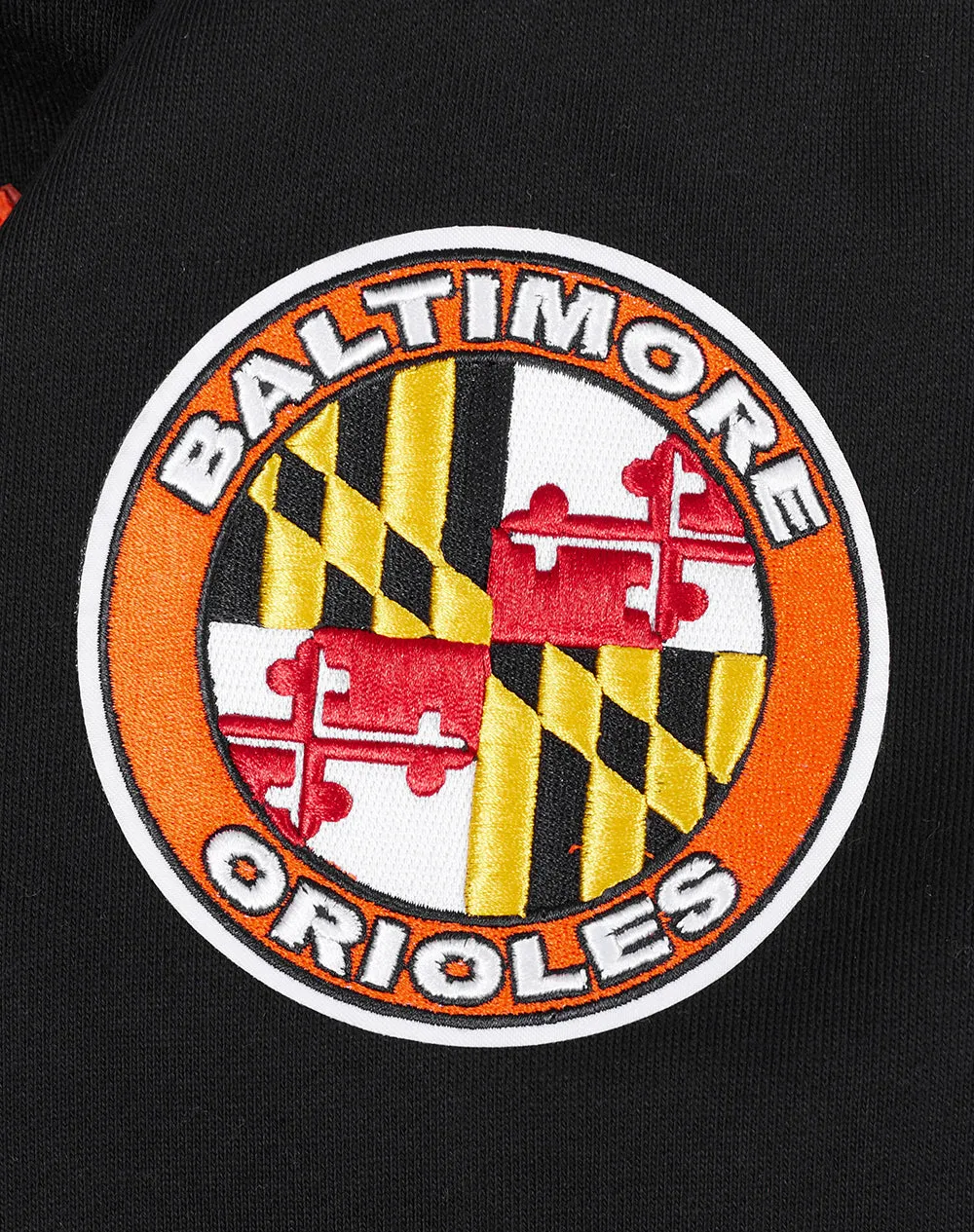 MLB BALTIMORE ORIOLES OLD ENGLISH MEN'S CREWNECK (BLACK)