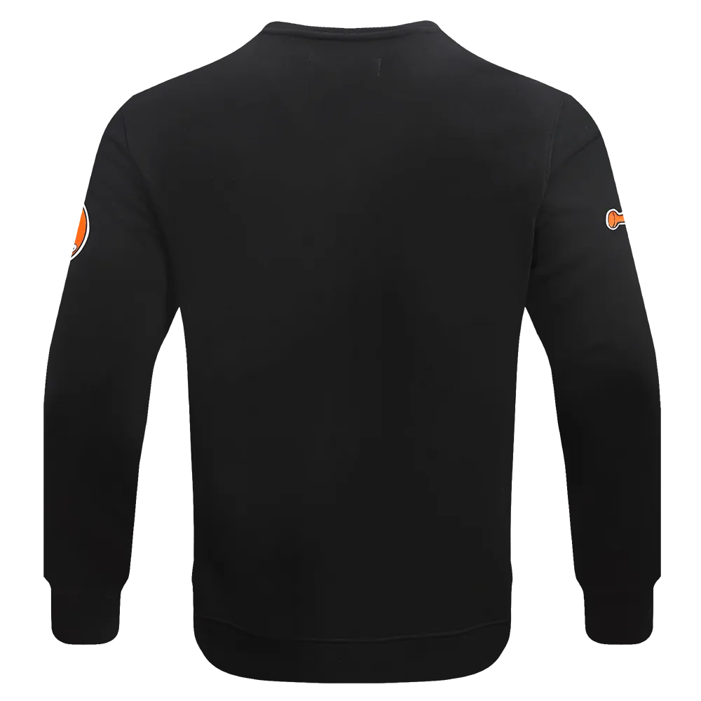 MLB BALTIMORE ORIOLES OLD ENGLISH MEN'S CREWNECK (BLACK)