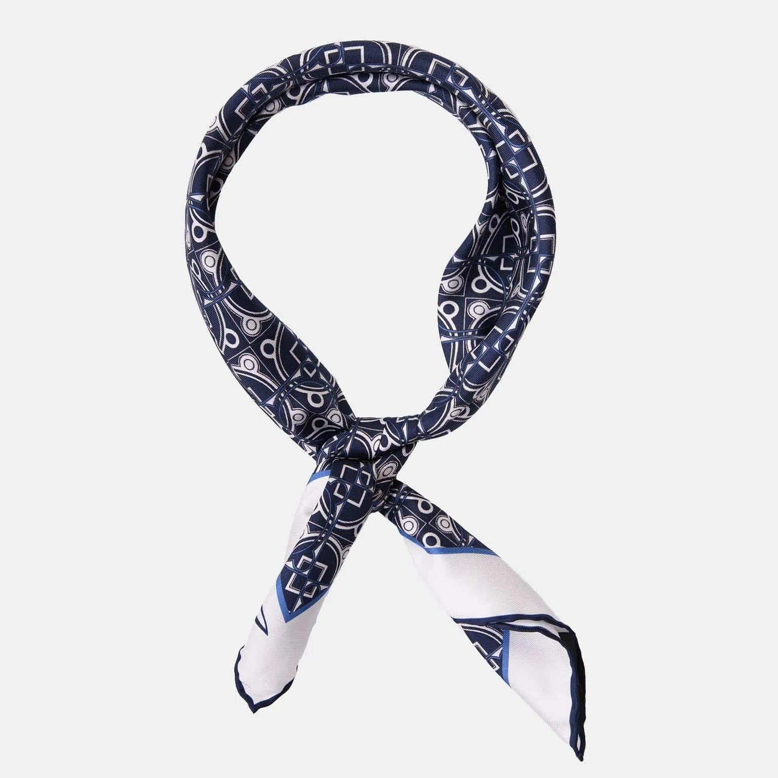 Montello - Hand Rolled Silk Neckerchief - Navy